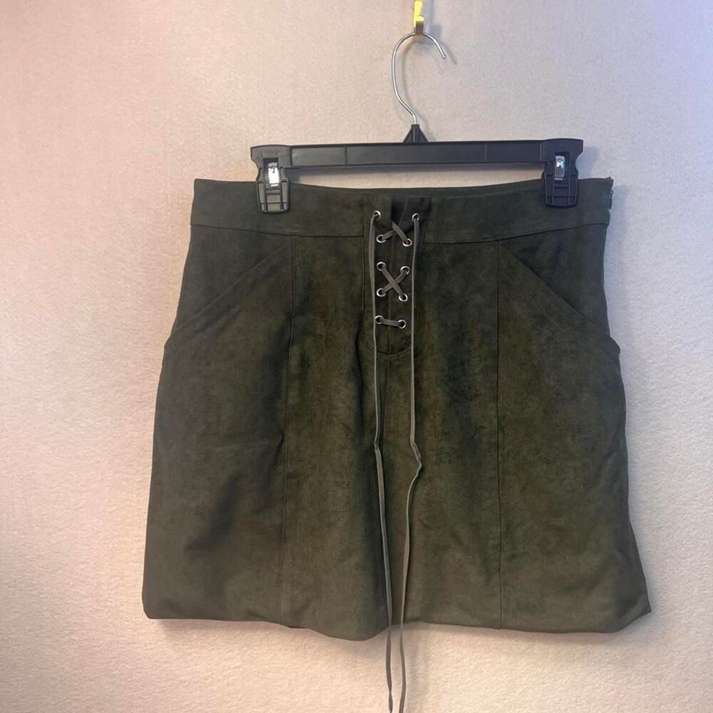 Sage-collective Women's Green and Khaki Skirt